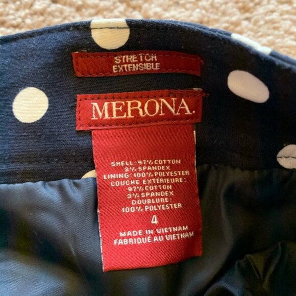 Navy and white polka dot skirt - Picture 3 of 3